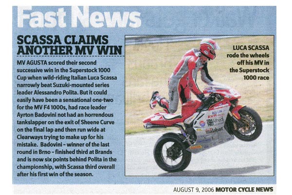 Motorcycle News 9 August 2006